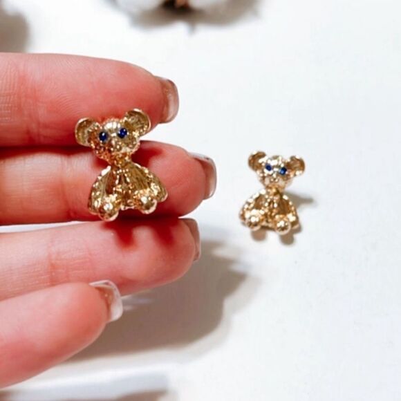 Teddy bear earrings #1443 - Picture 3 of 3